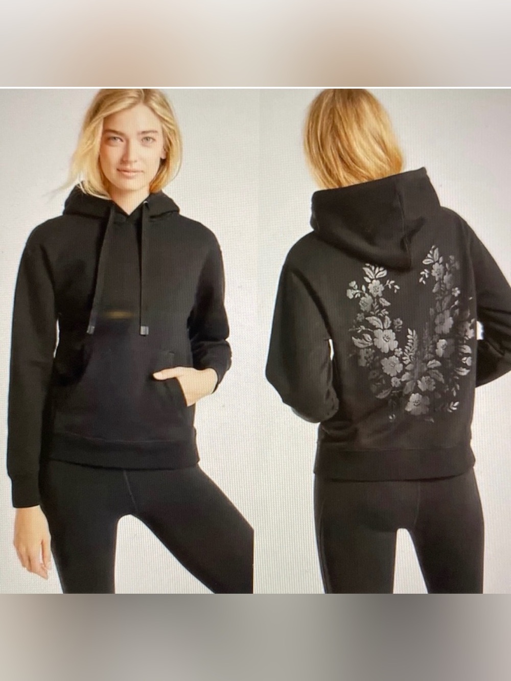 ATHLETA Marais Lace Hoodie XS Black